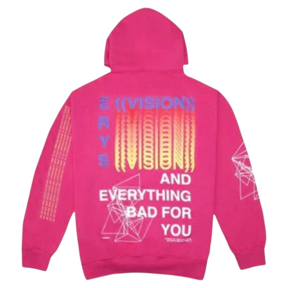 Msftsrep Jaden Smith Eyres Tour Hoodie Sweatshirt Oversized Graphic Print Pink L